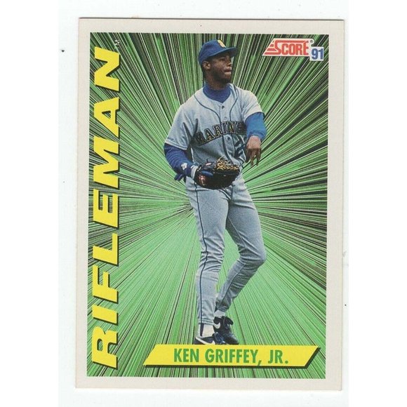 1991 Score U.S.A Printed Ken Griffey Jr. & Sandy Alomar, Jr. Baseball Cards - Picture 6 of 8